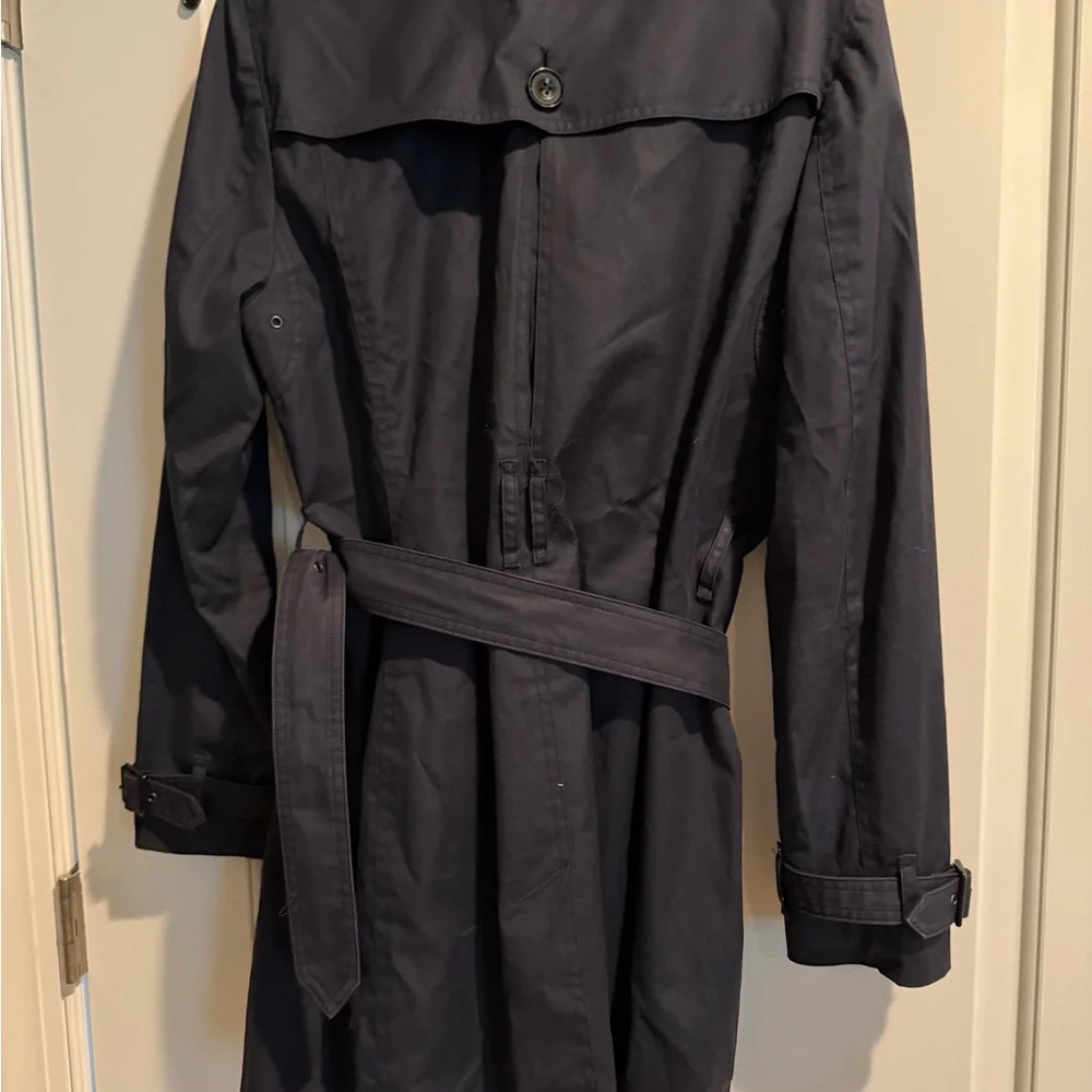 Burberry Brit Navy Trench coat USA 12 removable liner and hood - Picture 4 of 10